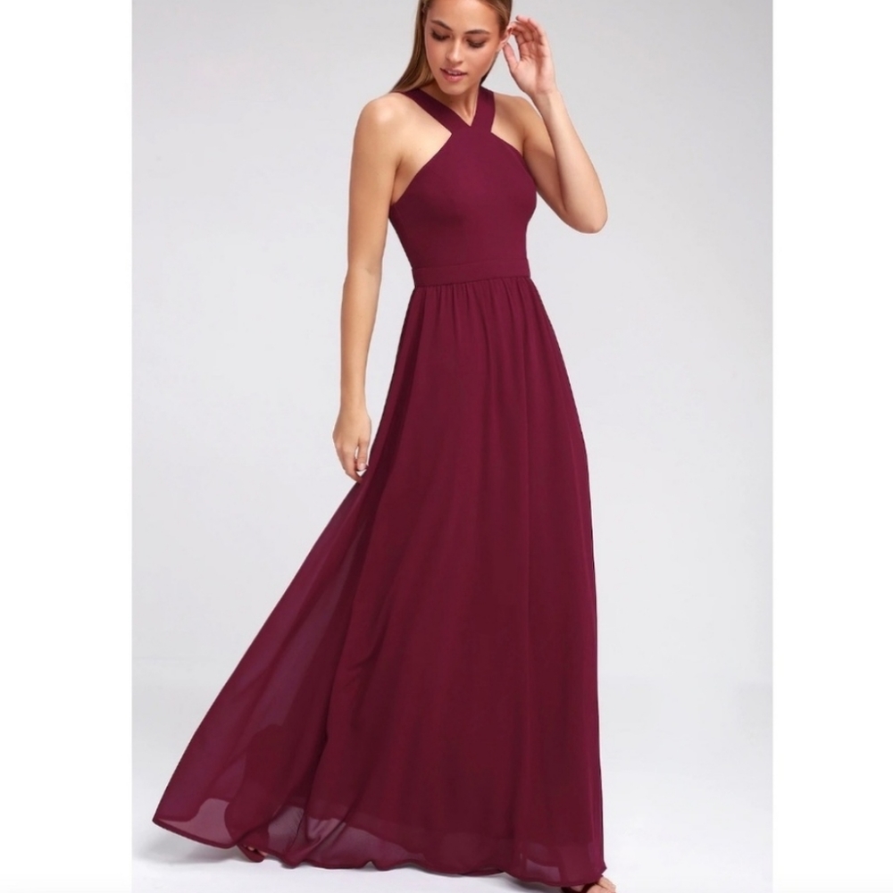 Lulu's Air of Romance bridesmaid maxi dress